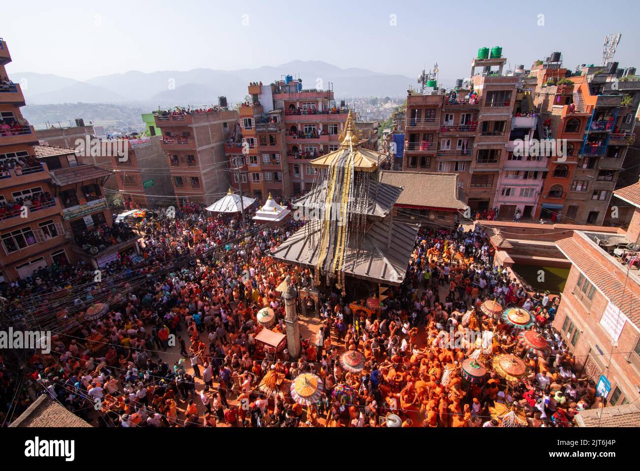 Bisket Jatra Bhaktapur Stock Photo - Alamy