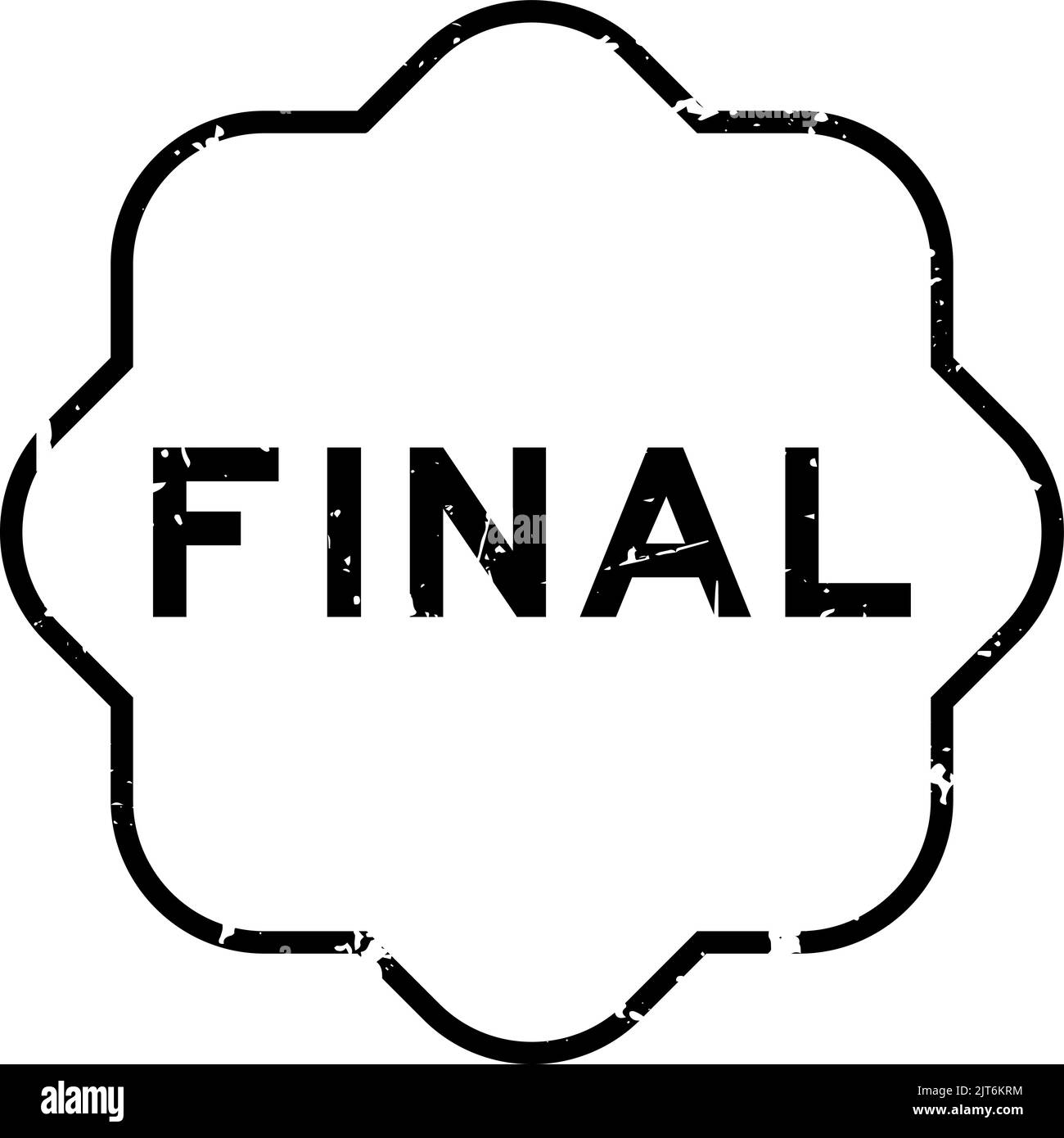 Grunge black final word rubber seal stamp on white background Stock Vector