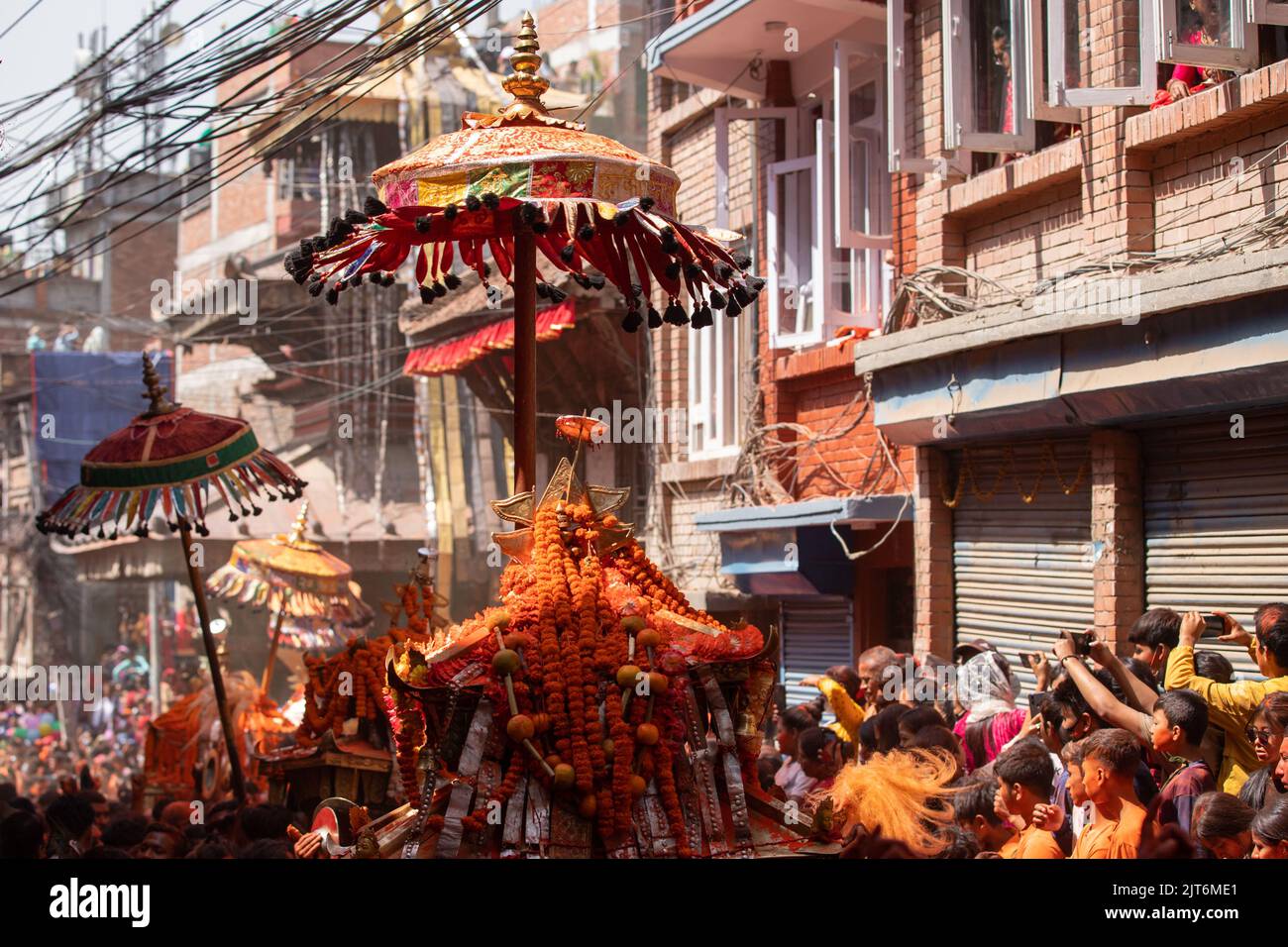 Bisket Jatra Bhaktapur Stock Photo - Alamy