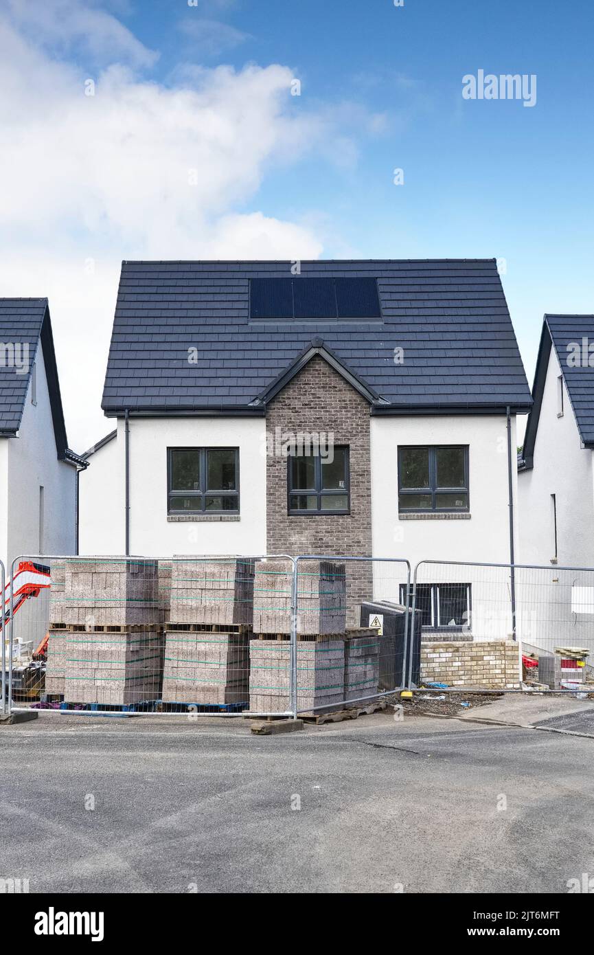 Luxury rural housing development in construction for purchase Stock