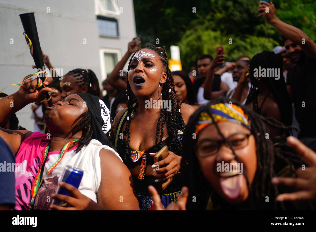 Carnival-goers during the family day at the Notting Hill Carnival in ...