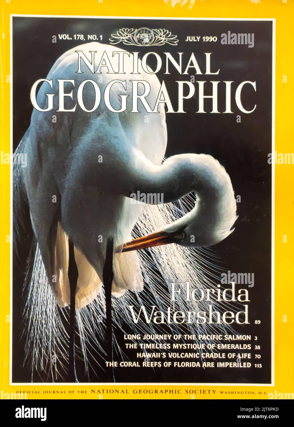 National geographic magazine cover, July 1990 Stock Photo Alamy