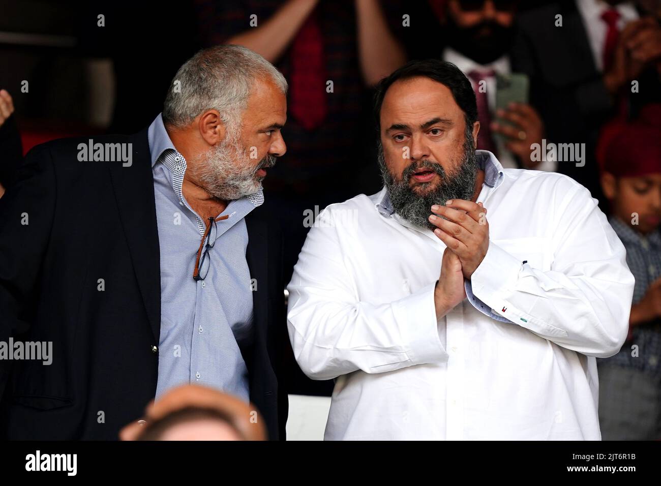 Nottingham Forest owners Sokratis Kominakis (left) and Evangelos