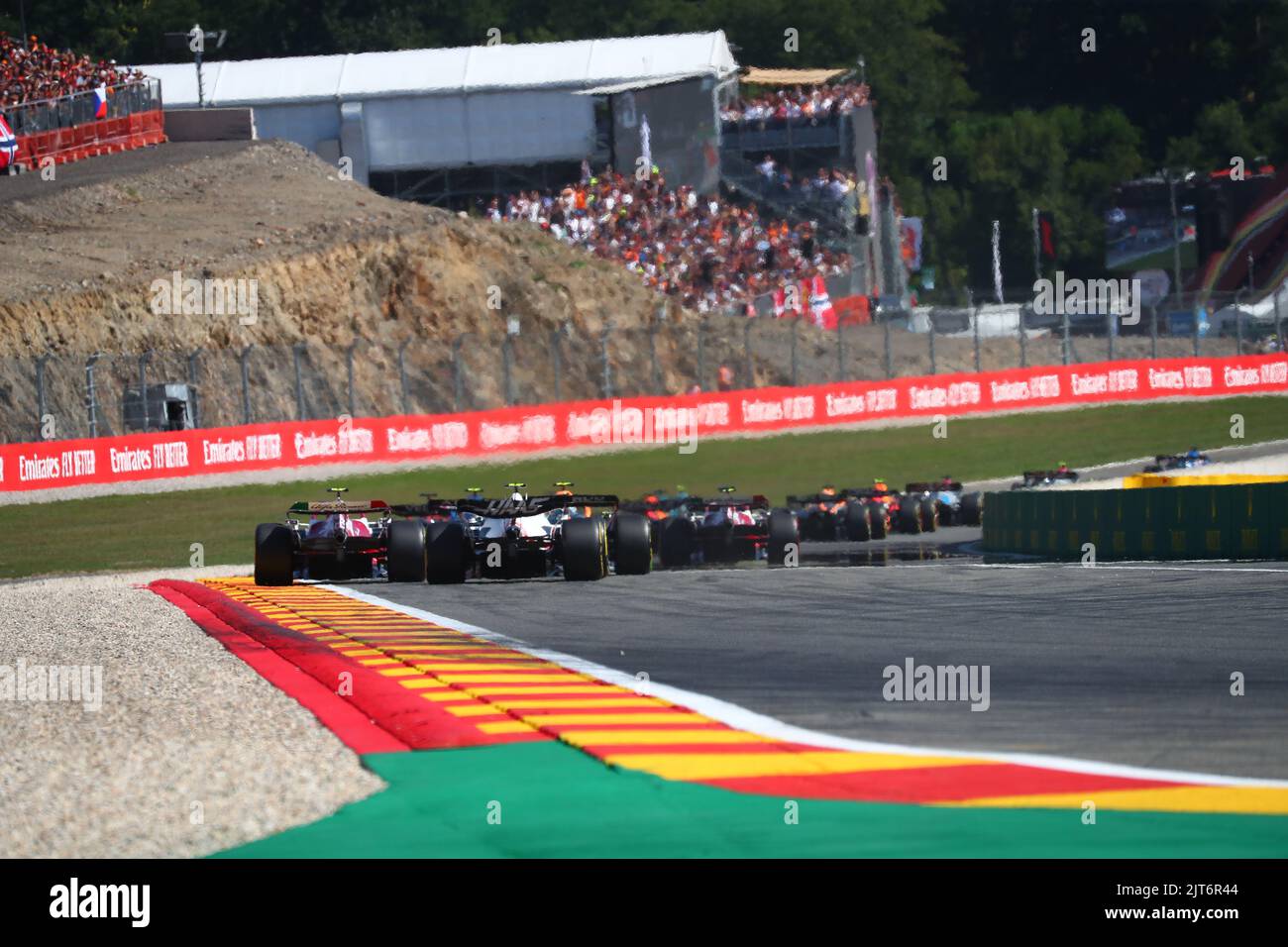 Stavelot Malmedy Spa, Belgium. 27th Jan, 2022. Start of the race at the Belgian GP, 25-28 August 2022 at Spa-Francorchamps track, Formula 1 World championship 2022. Credit: Independent Photo Agency/Alamy Live News Stock Photo