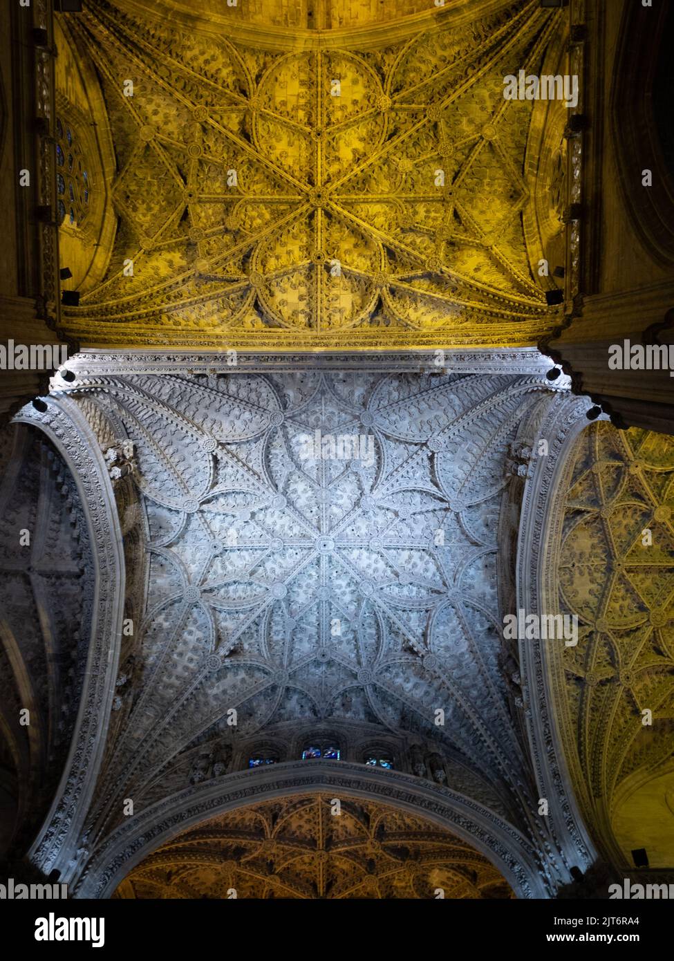 Star dome, Seville Cathedral Stock Photo