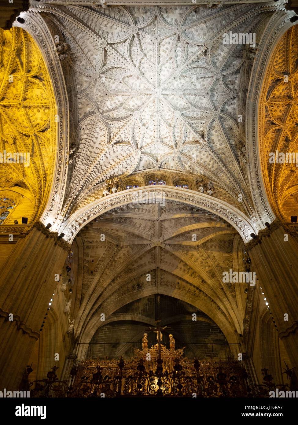 Star dome, Seville Cathedral Stock Photo