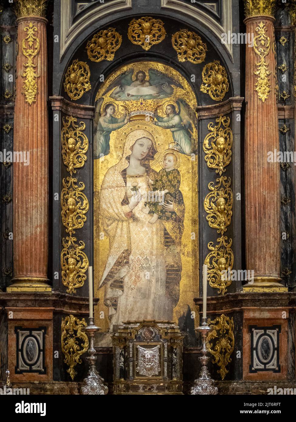 Virgen de la Antigua, Seville Cathedral Stock Photo