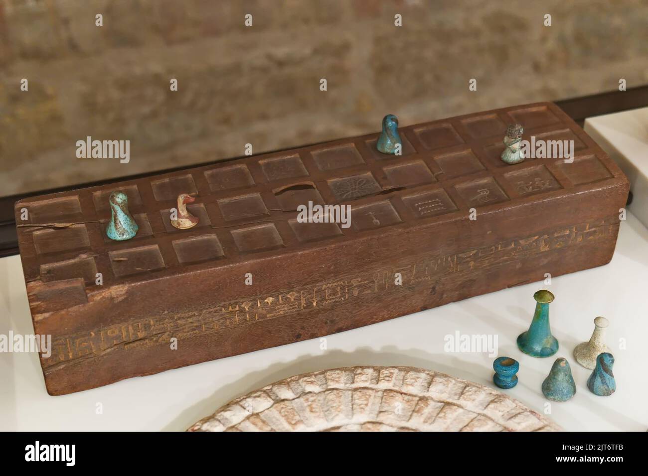 board game from Ancient Egypt. Neues Musem, Berlin Stock Photo
