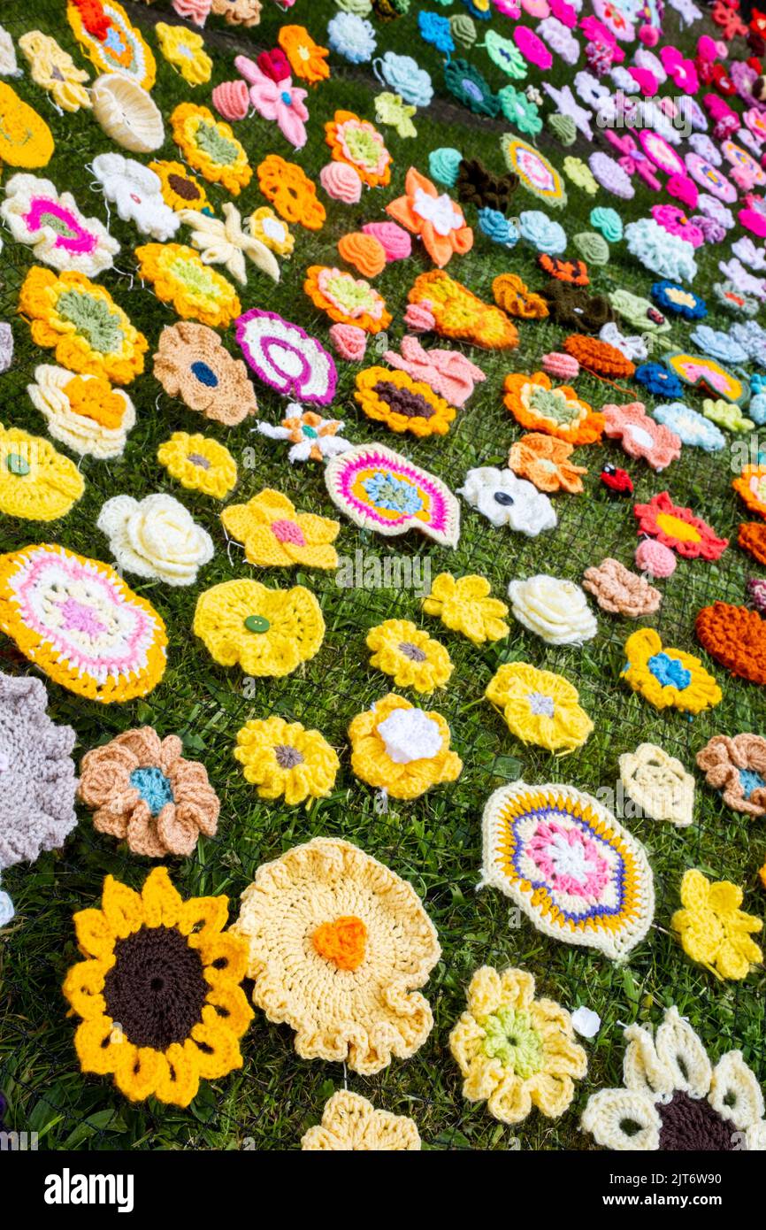 The north tower of All Saints church in Middleton Cheney decorated with