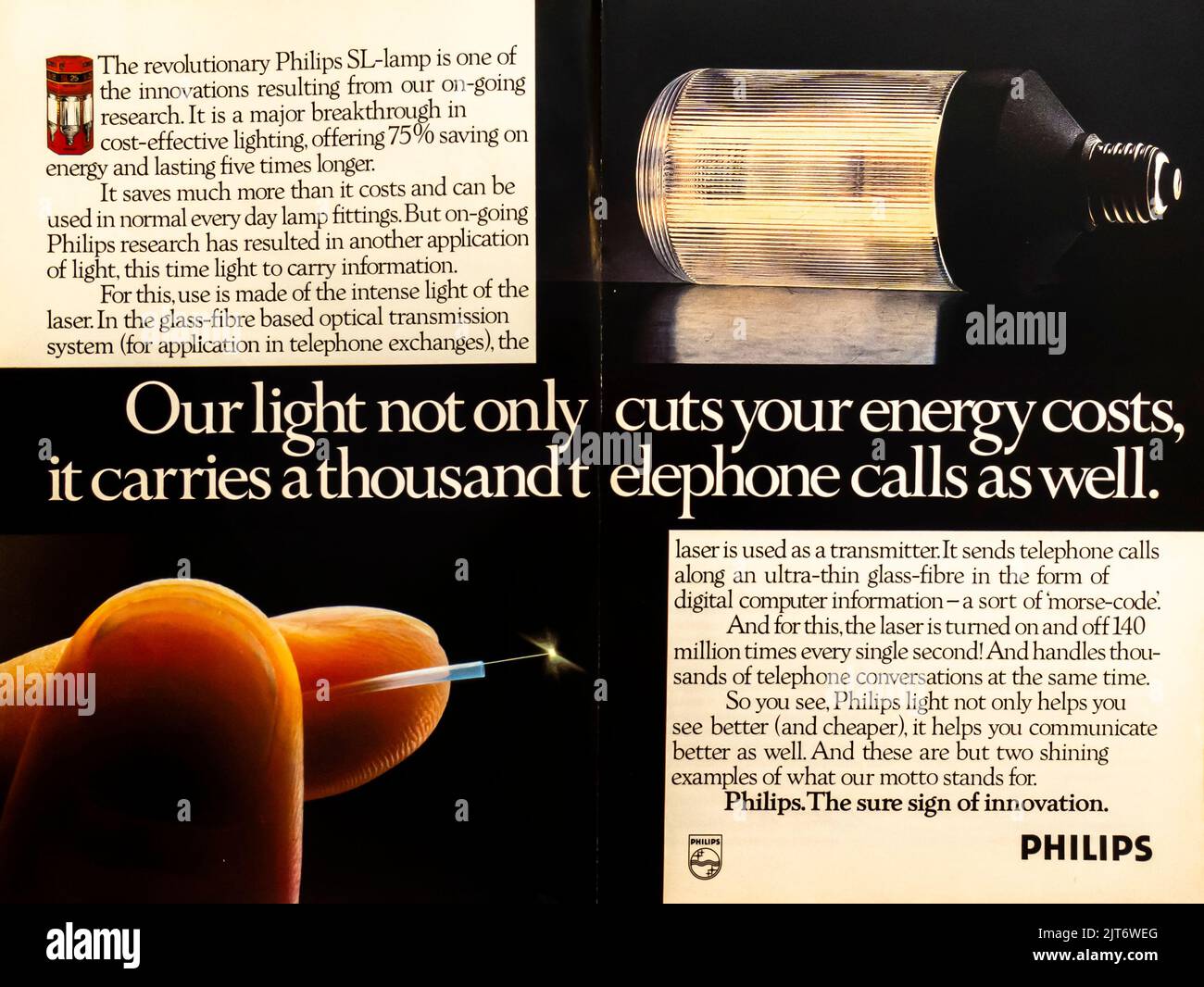 Philips SL lamp, technology advertisement placed inside NatGeo magazine ...