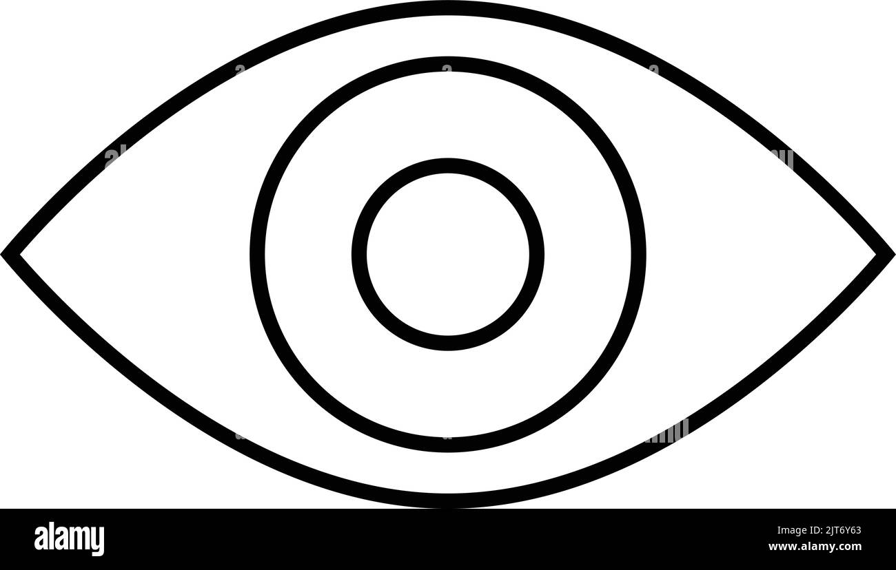 Eye human isolated icon Black and White Stock Photos & Images - Alamy
