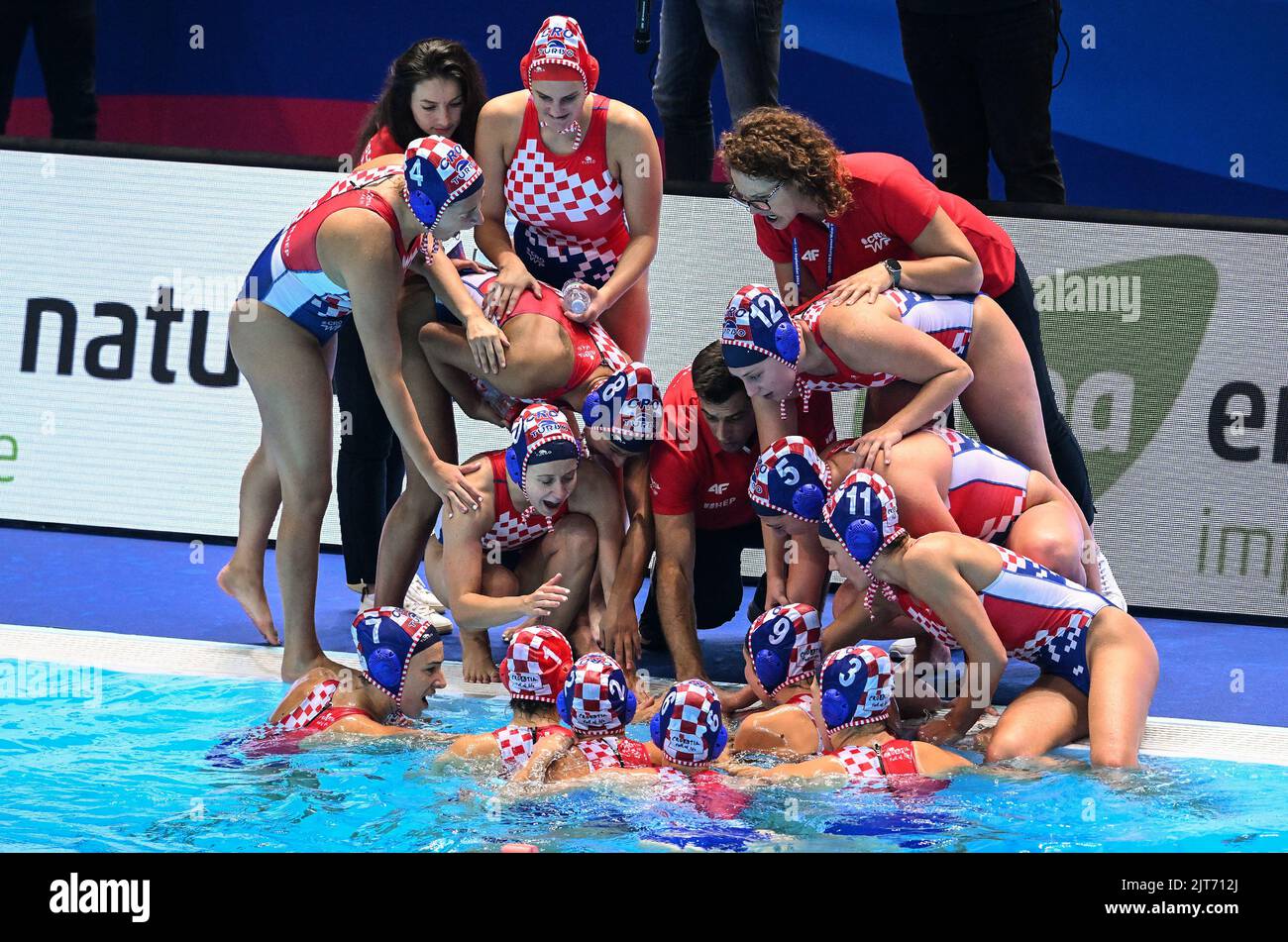 SPLIT, CROATIA AUGUST 28 Team Croatia during the 35th Len European