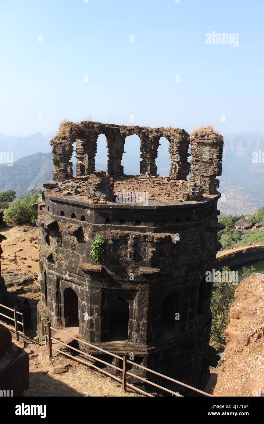 The Ruined Fortress of Raigad Fort, Raigad, Maharashtra, India ...