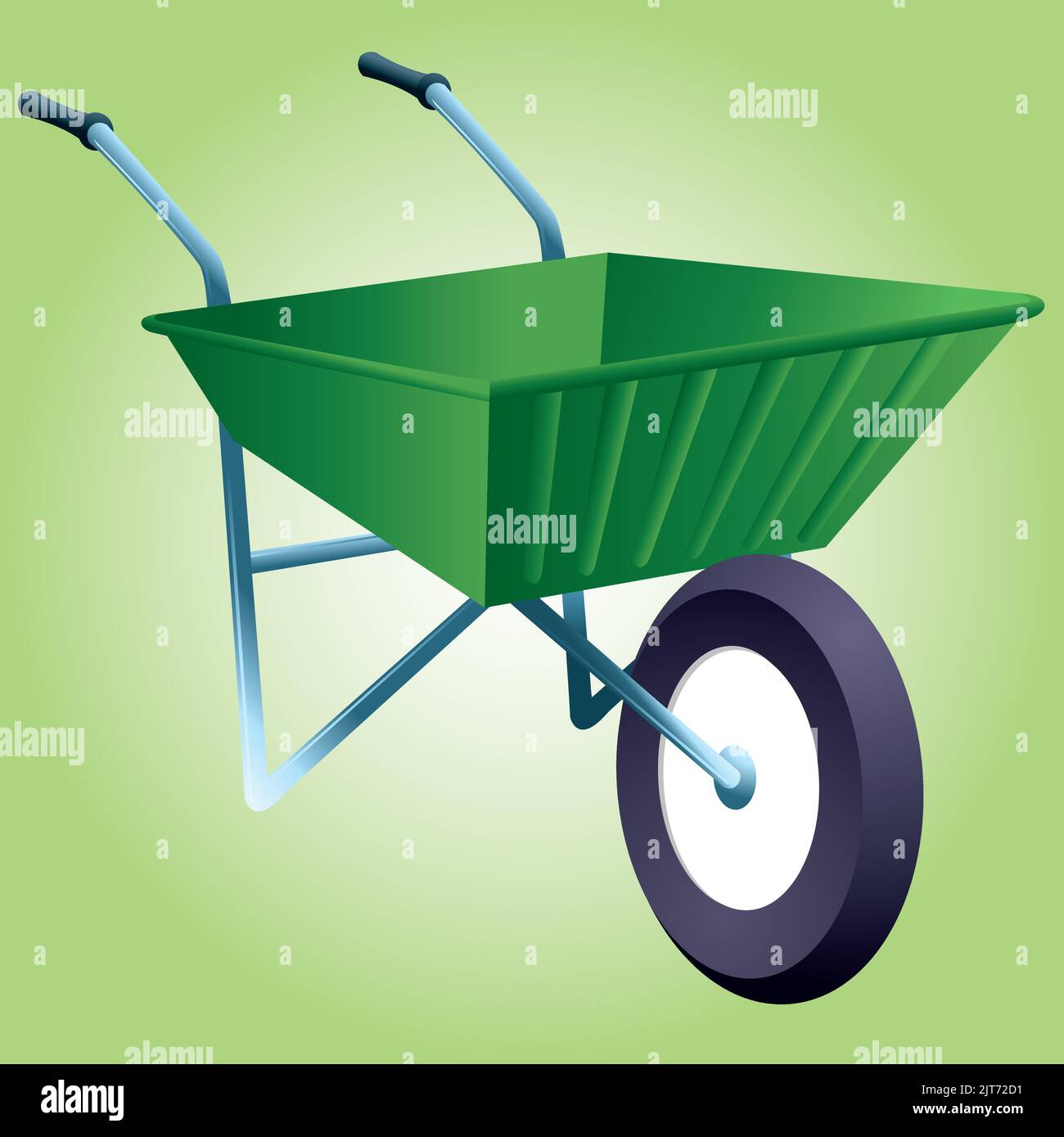 A vector illustration of a wheelbarrow garden tool. Stock Vector