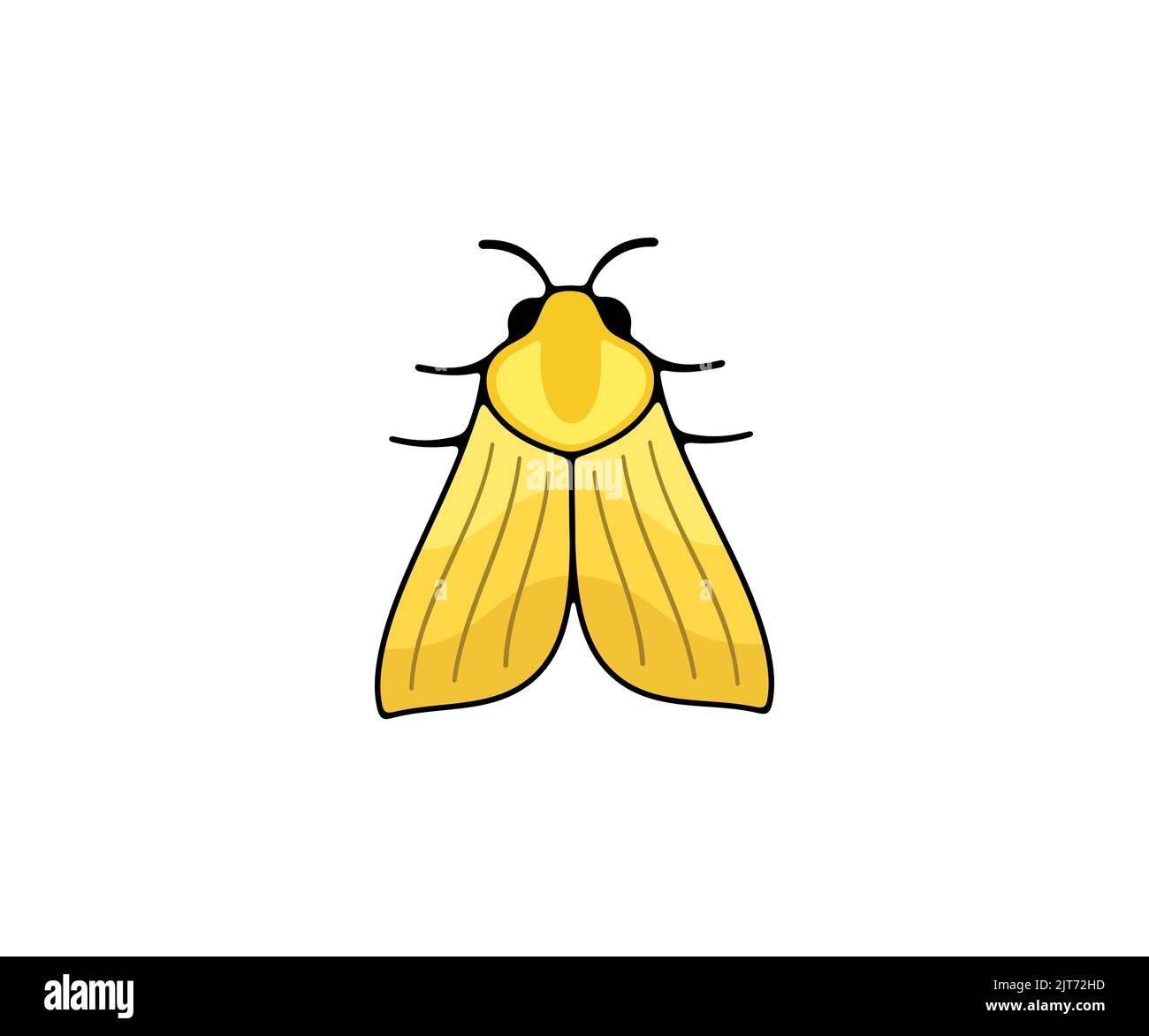 Yellow nocturnal moth, butterfly and moth, logo design. Flying insects, nature, entomology and entomological, vector design and illustration Stock Vector