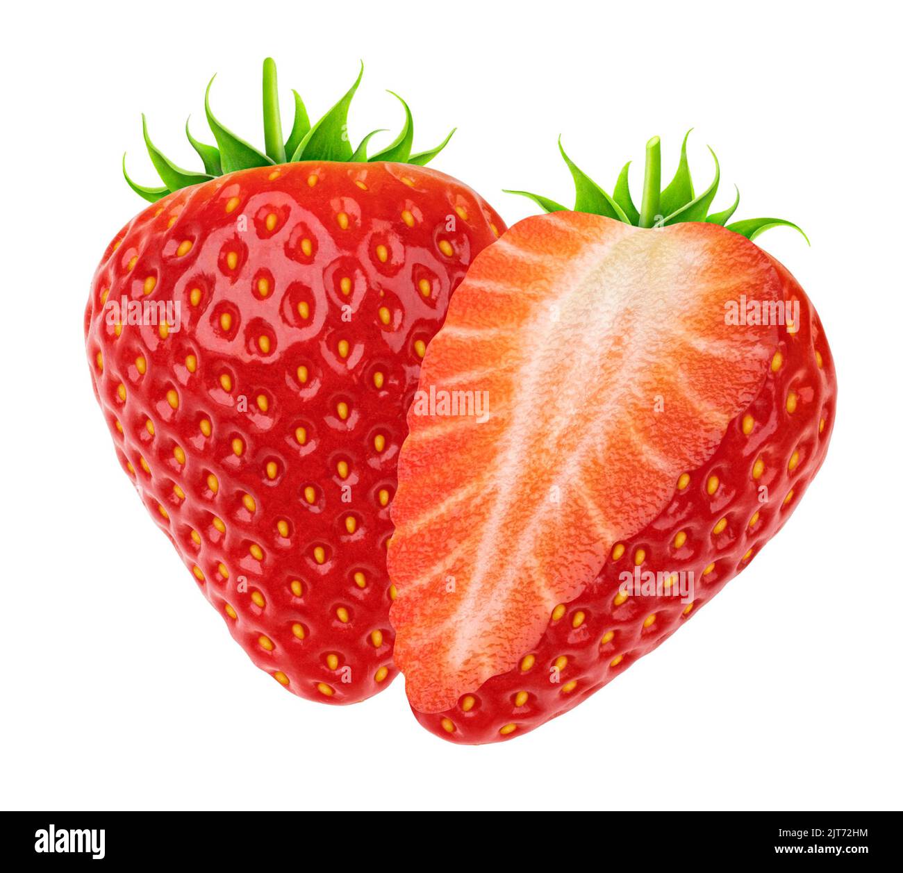 Strawberry isolated on white background with clipping path Stock Photo ...