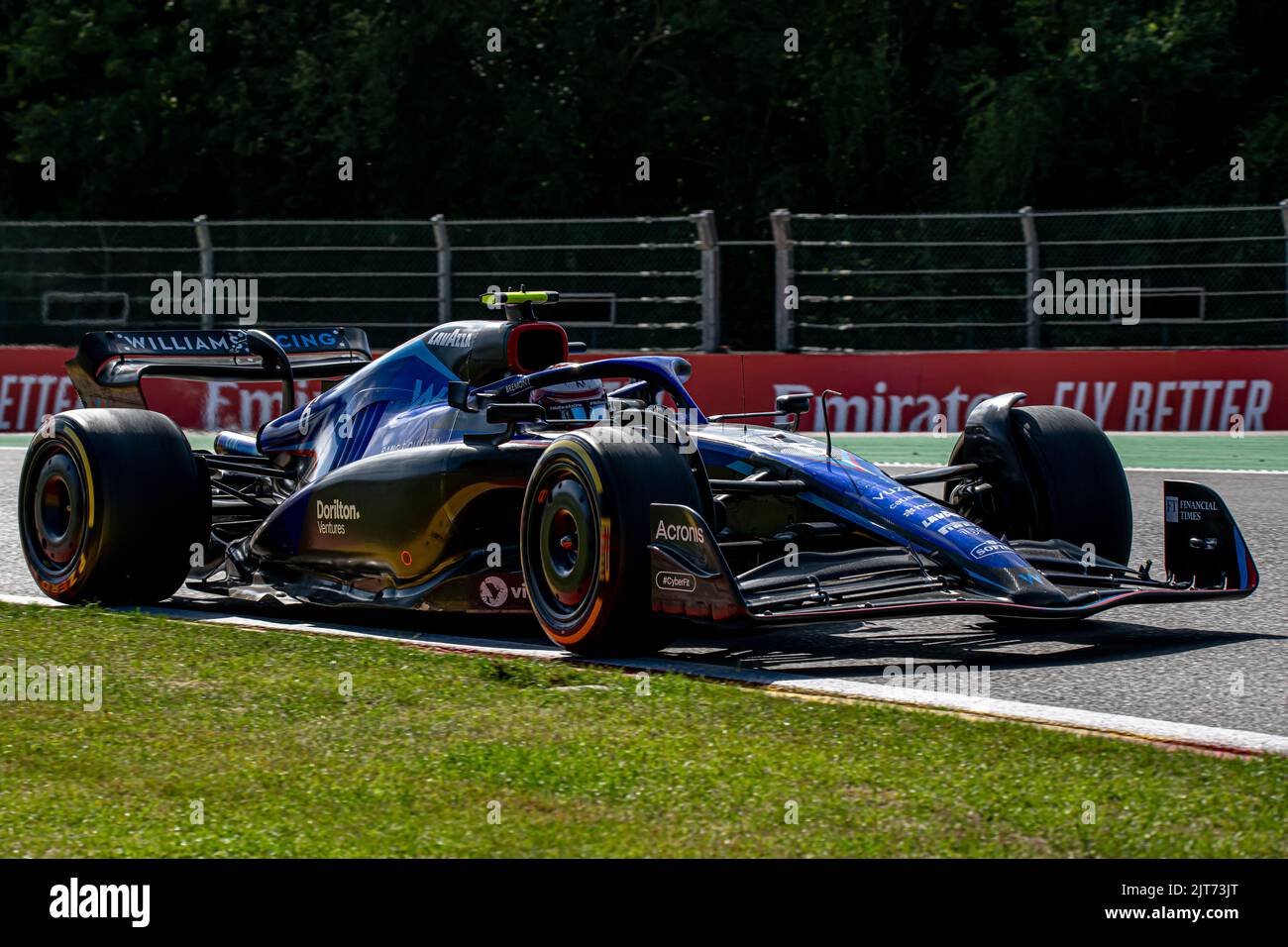 Stavelot, Belgium, 28th Aug 2022, Nicholas Latifi, from Canada competes for Williams Racing. Race day, round 14 of the 2022 Formula 1 championship. Credit: Michael Potts/Alamy Live News Stock Photo