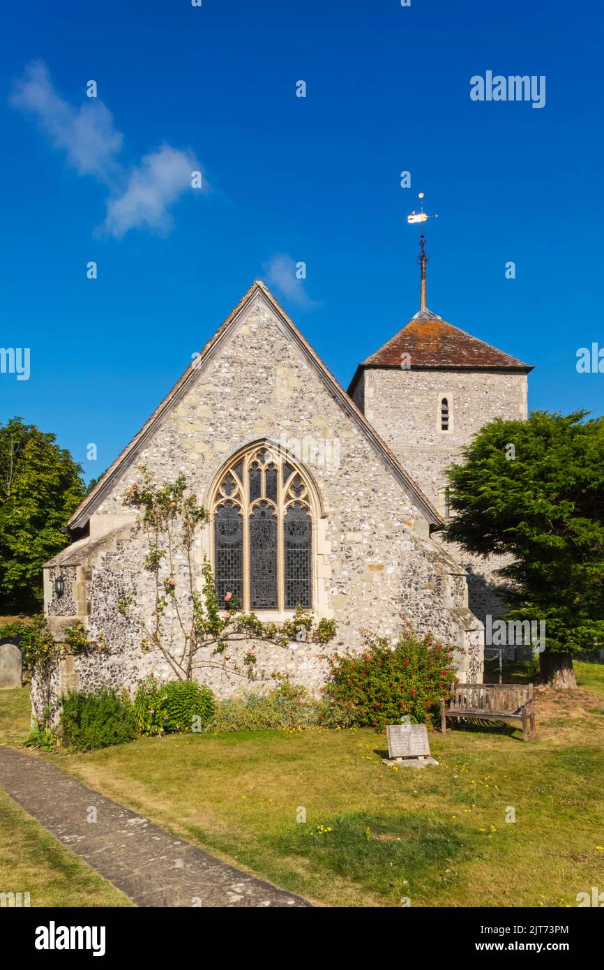 England, East Sussex, Eastbourne, East Dean Village, Church of St.Simon and St.Jude Stock Photo