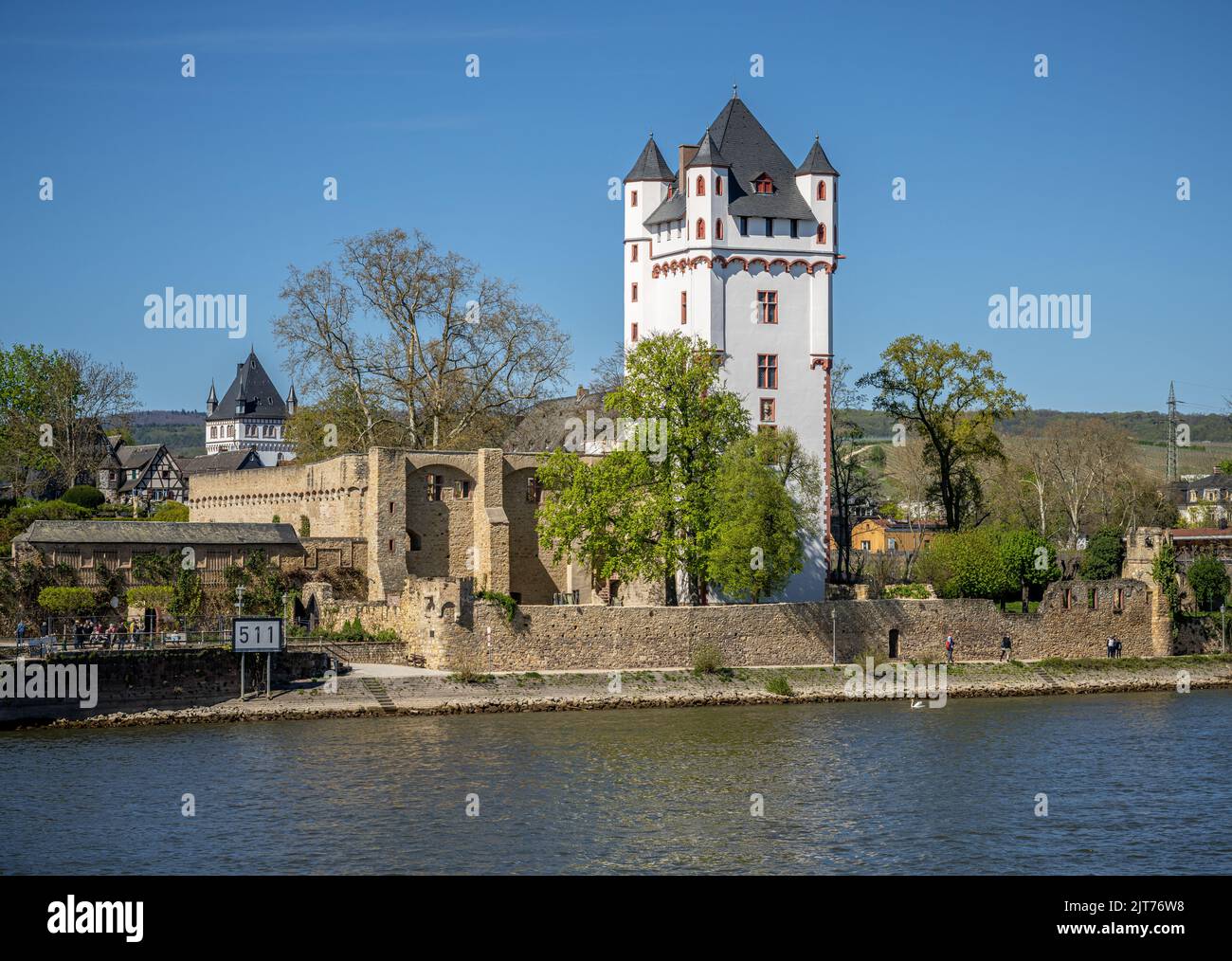 Burg Eltville: Electoral castle Stock Photo