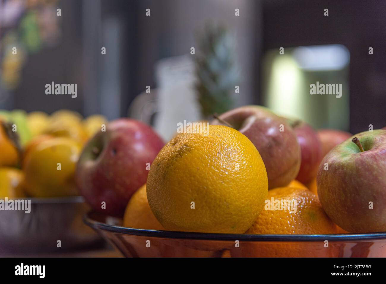 basket with tropical fruits from Brazil. Healthy eating. typical