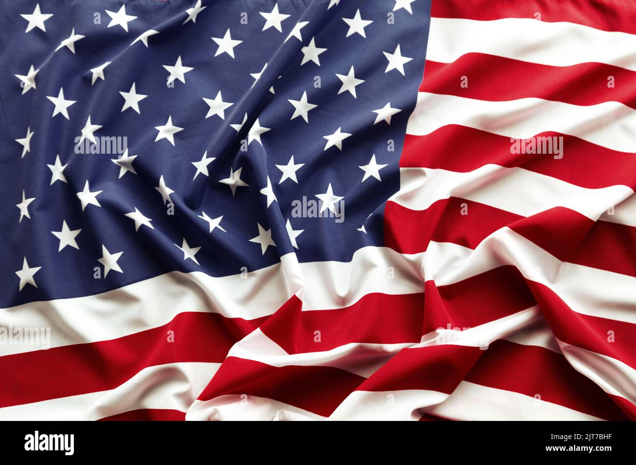 Close-up of rippled American flag Stock Photo