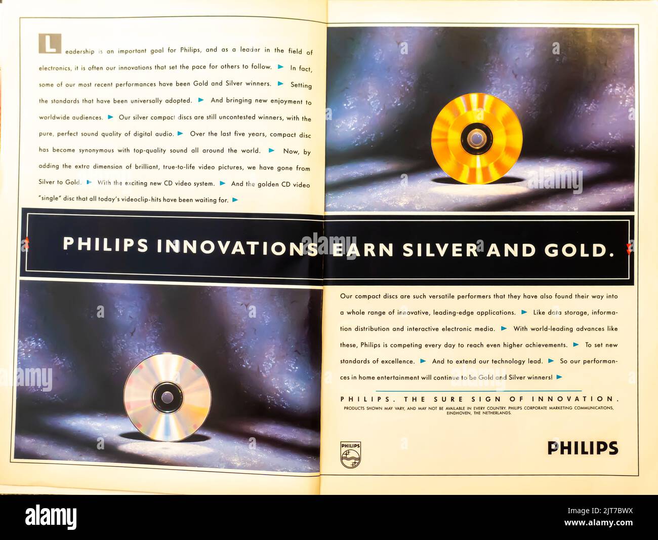 Philips laser disc advertisement placed inside a NatGeo magazine