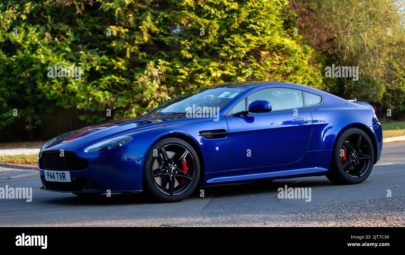 2019 blue 4735 cc Aston Martin Stock Photo