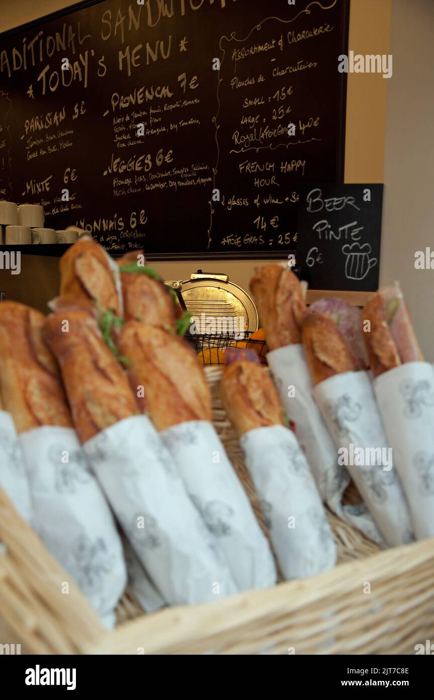 Frenchstyle sandwiches, Montmartre, Paris, France Stock Photo Alamy