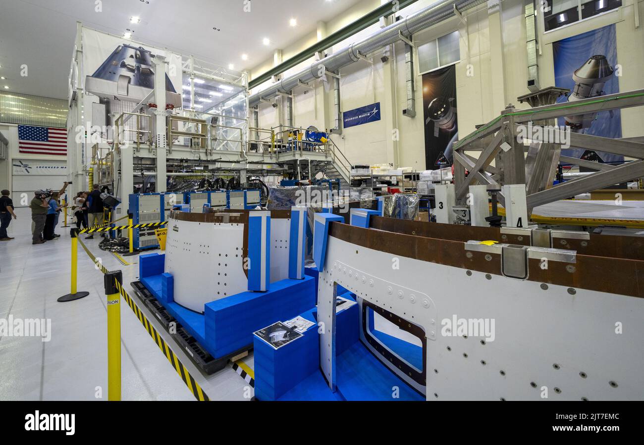 Kennedy Space Center, USA. 28th Aug, 2022. Work continues on the Orion ...