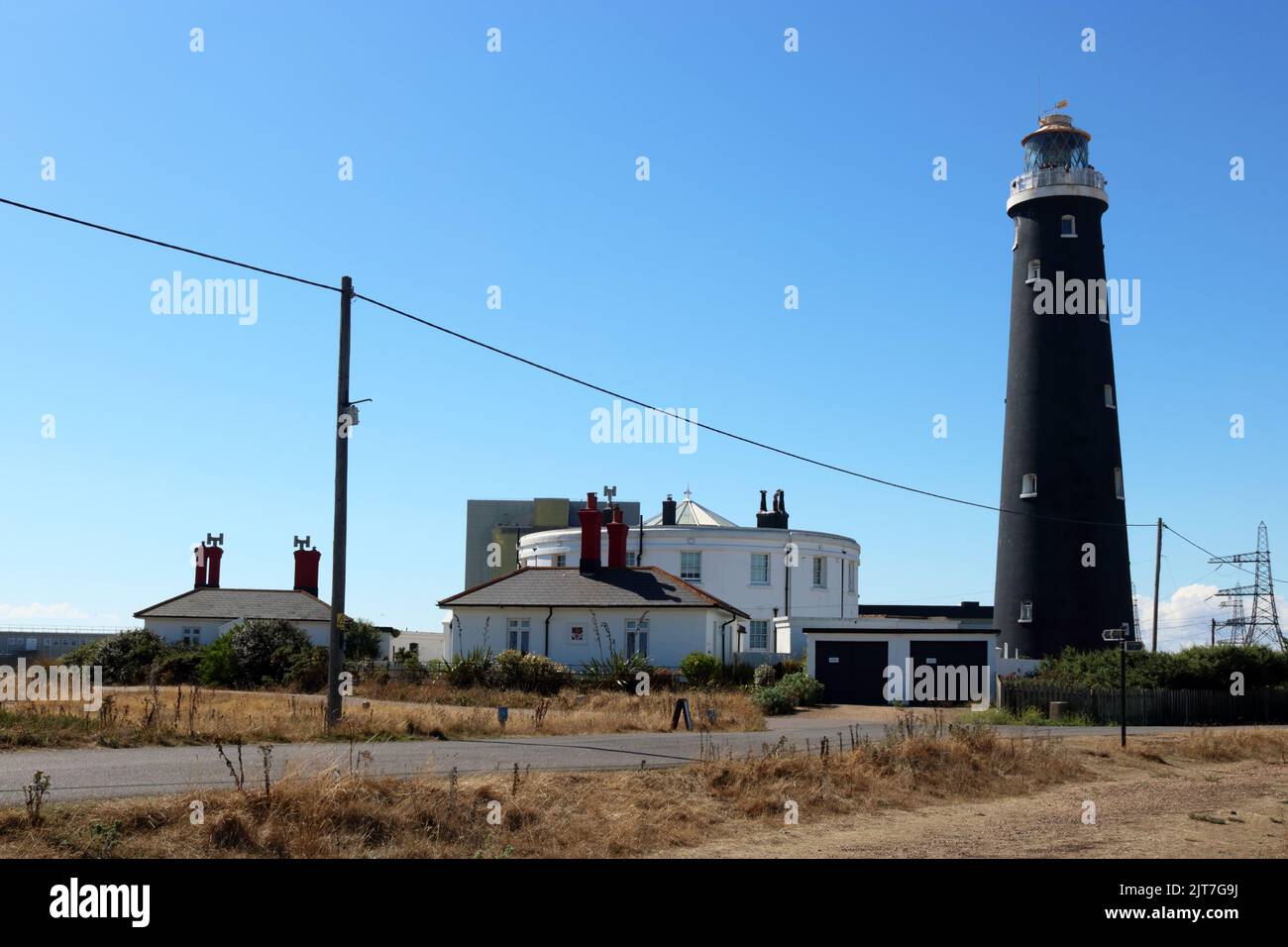 The old Dungeness Lighthouse built in 1961 Kent UK Stock Photo