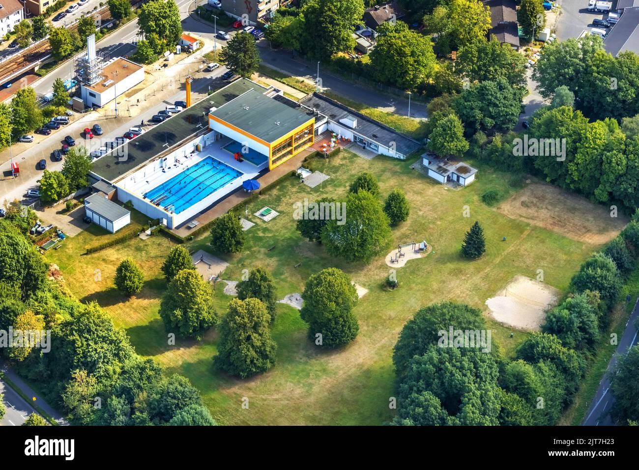 Friedrich wennmann bad with sunbathing lawn hi res stock photography