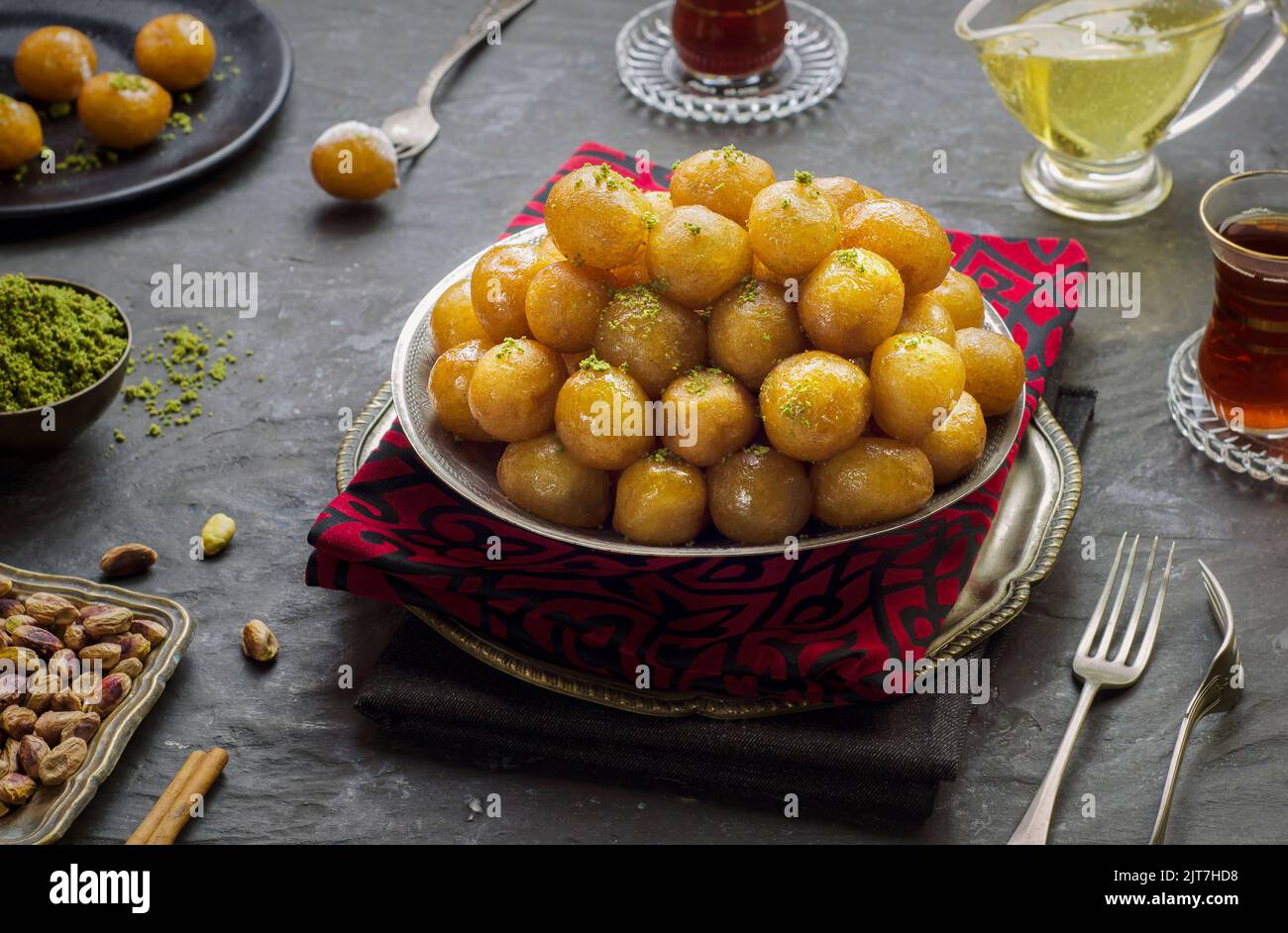 Arabic Cuisine; Middle Eastern traditional dessert/Ramadan dessert