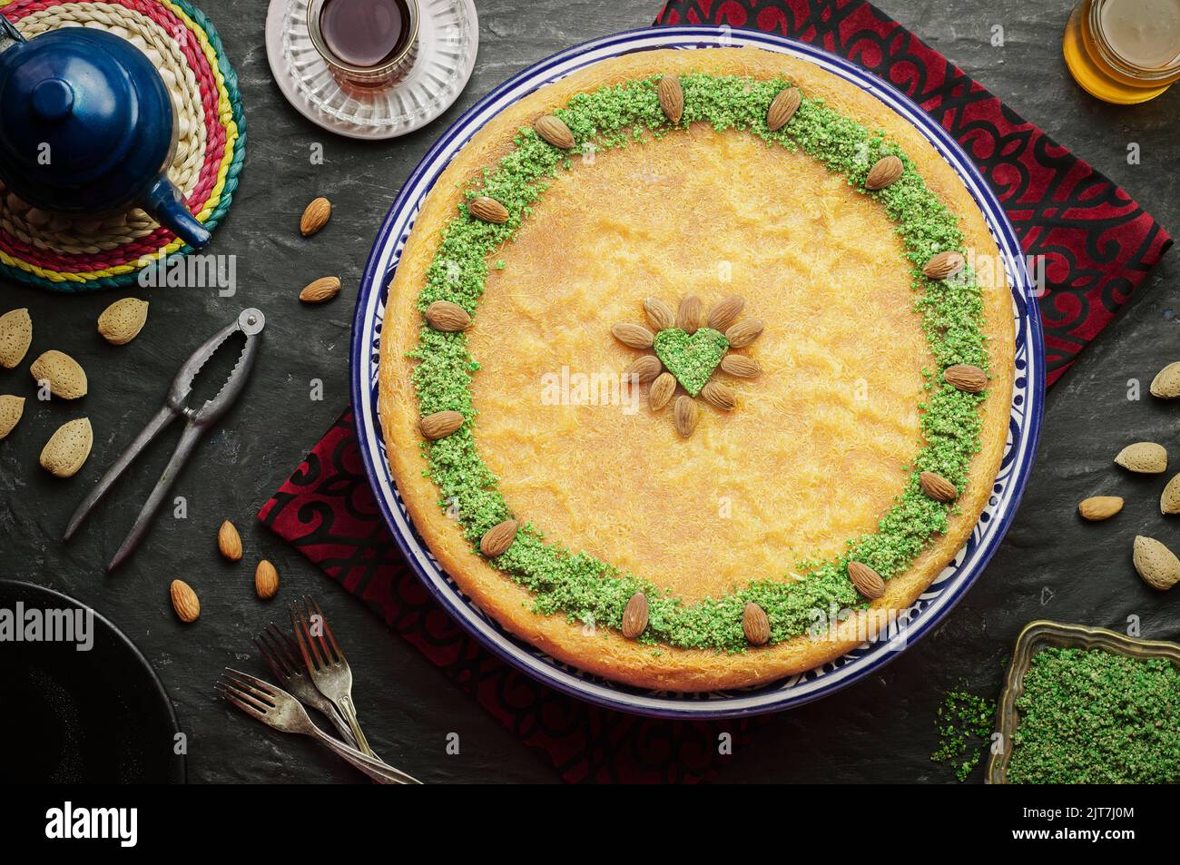 Arabic Cuisine Middle Eastern traditional pastries and Ramadan famous