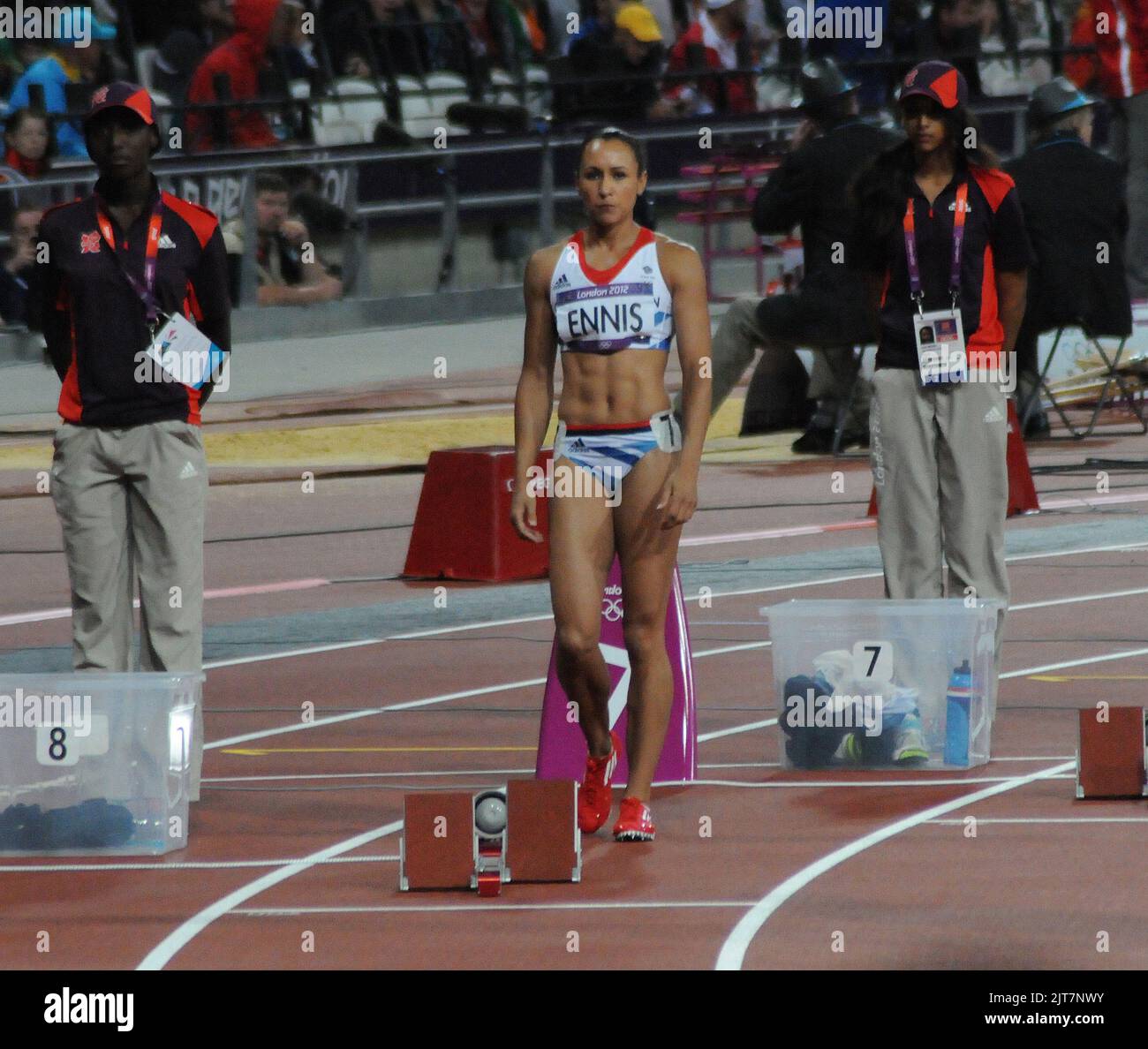 JENNIFER ENNIS AT THE OLYMPIC STADIUM, LONDON PIC MIKE WALKER, MIKE ...