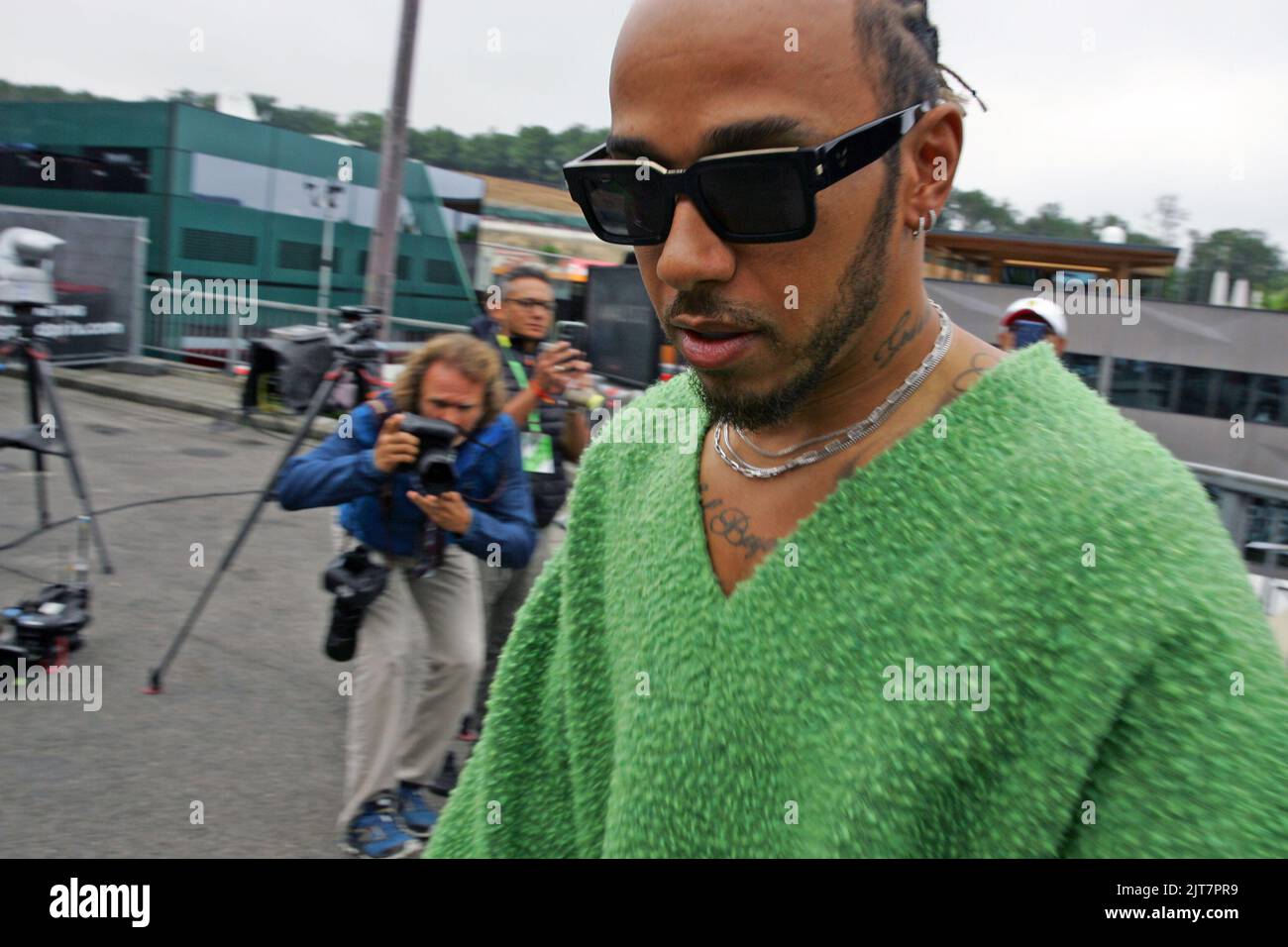 SPA-Francorchamps, BELGIUM, 27. AUGUST: #44, Lewis HAMILTON, GBR, Mercedes AMG F1 Team, during the GP Formula 1 in Belgium on the SPA-Francorchamps race course 2022 . BELGIAN Formula 1 Grand Prix in - fee liable image - Photo Credit: © Udo STIEFEL/ATP images (STIEFEL Udo /ATP/SPP) Credit: SPP Sport Press Photo. /Alamy Live News Stock Photo