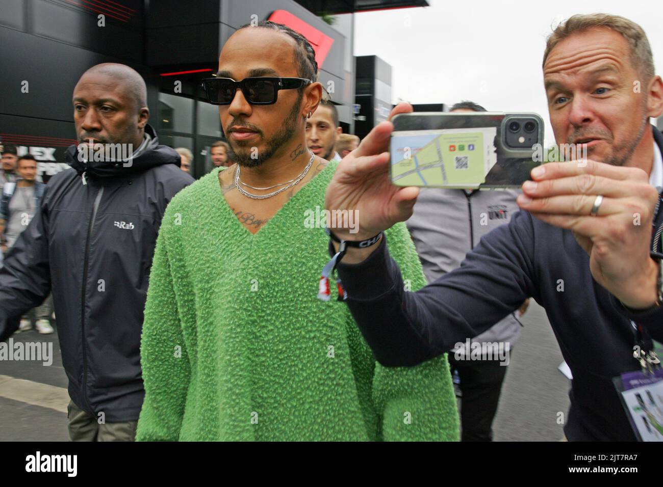 SPA-Francorchamps, BELGIUM, 27. AUGUST: #44, Lewis HAMILTON, GBR, Mercedes AMG F1 Team, during the GP Formula 1 in Belgium on the SPA-Francorchamps race course 2022 . BELGIAN Formula 1 Grand Prix in - fee liable image - Photo Credit: © Udo STIEFEL/ATP images (STIEFEL Udo /ATP/SPP) Credit: SPP Sport Press Photo. /Alamy Live News Stock Photo