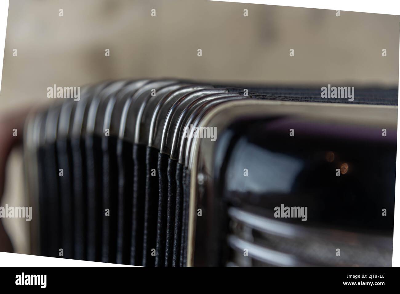 Old black 80 bass accordion. Musical instrument. Wind instrument