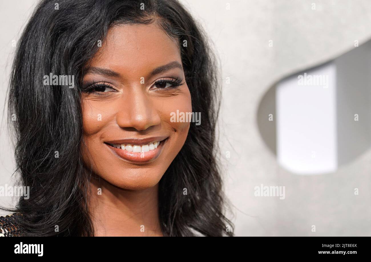 Taylor Rooks arrives at the 2022 MTV Video Music Awards at the