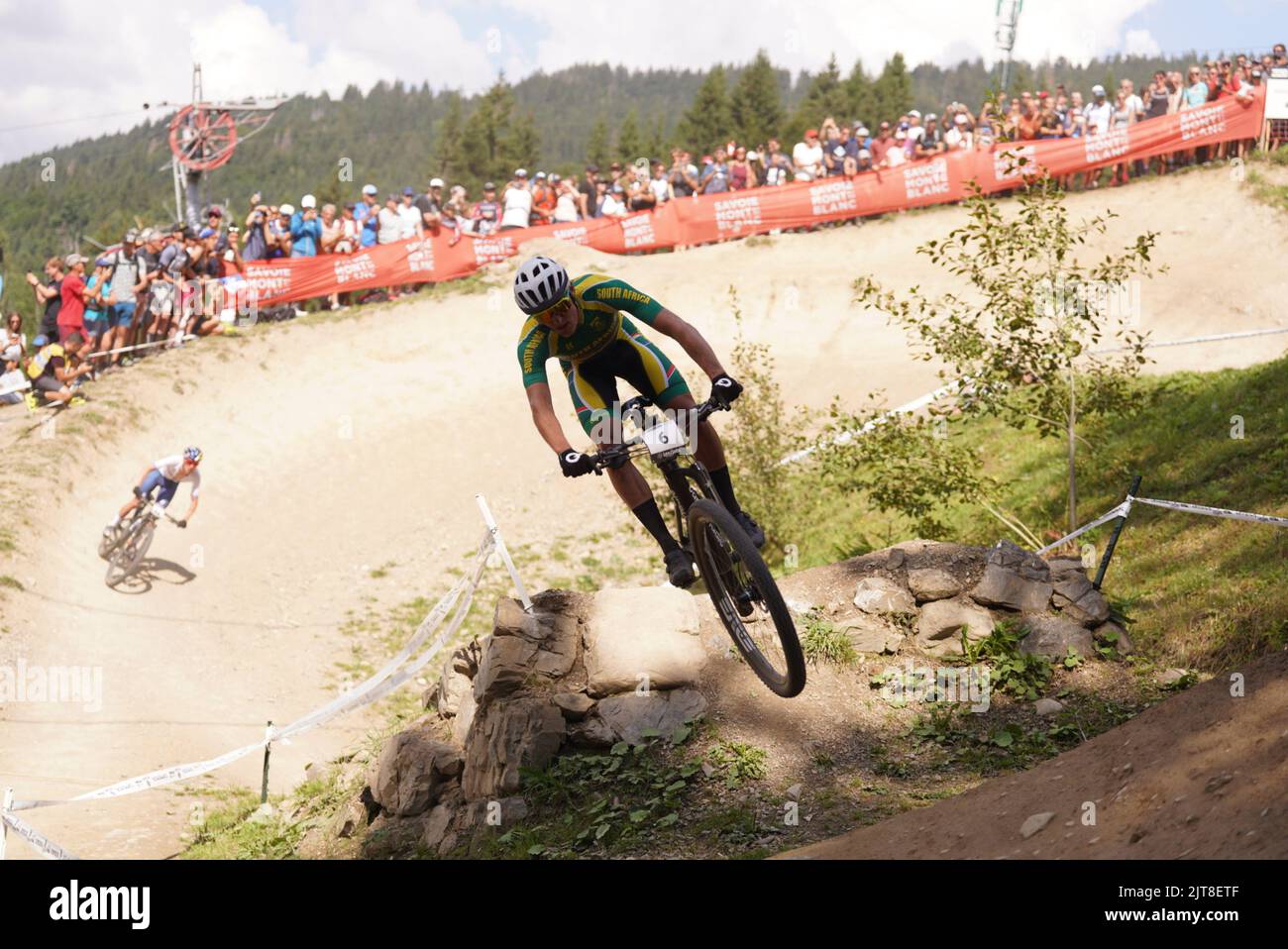 HATHERLY Alan  during UCI Mountain Bike World Championships in Les Gets 2022 Men Elite Cross-country Olympic - Final August 28, 2022, France Stock Photo