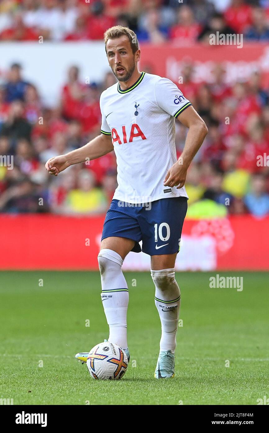 Nottingham, UK. 28th Aug, 2022. Harry Kane #10 of Tottenham Hotspur during the game in, on 8/28/2022. (Photo by Craig Thomas/News Images/Sipa USA) Credit: Sipa USA/Alamy Live News Credit: Sipa USA/Alamy Live News Stock Photo