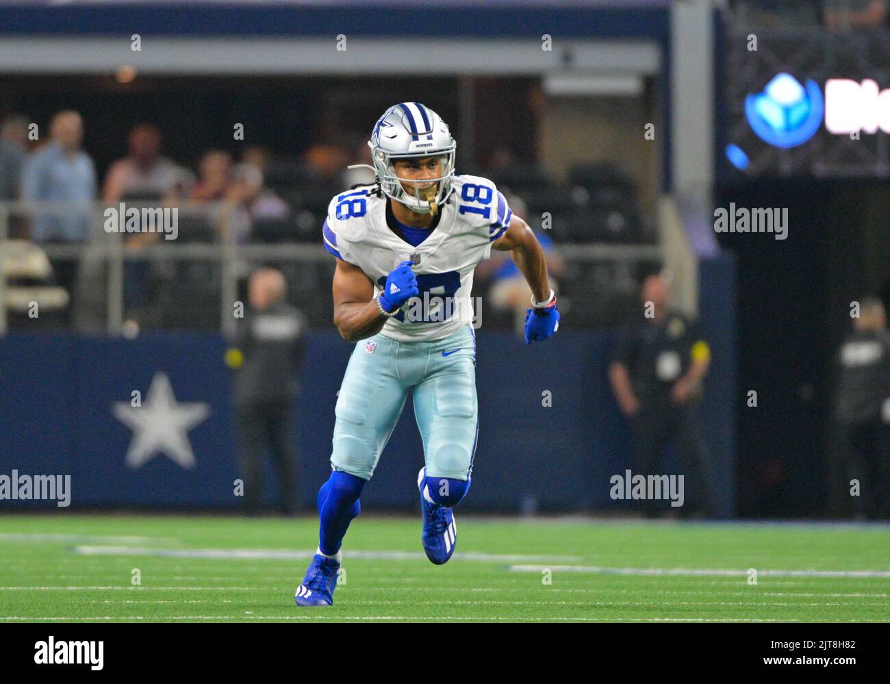 Dallas Cowboys wide receiver Jalen Tolbert during the first half of an NFL  preseason football game against the Los Angeles Chargers, Saturday, Aug.  20, 2022, in Inglewood. (AP Photo/Gregory Bull Stock Photo 