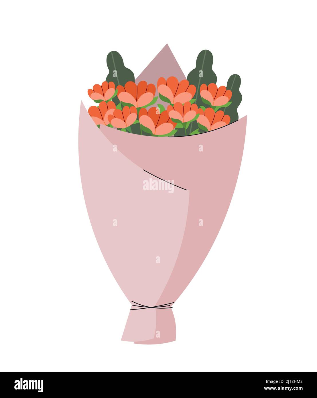 Bouquet with orange flowers Stock Vector Image & Art - Alamy