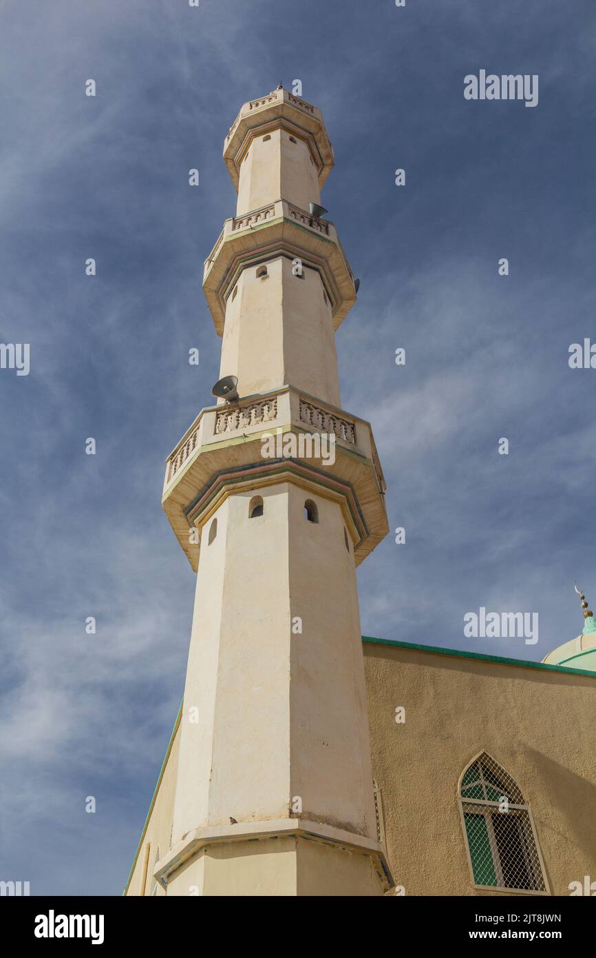 Minaret of a mosque in Hargeisa, capital of Somaliland Stock Photo