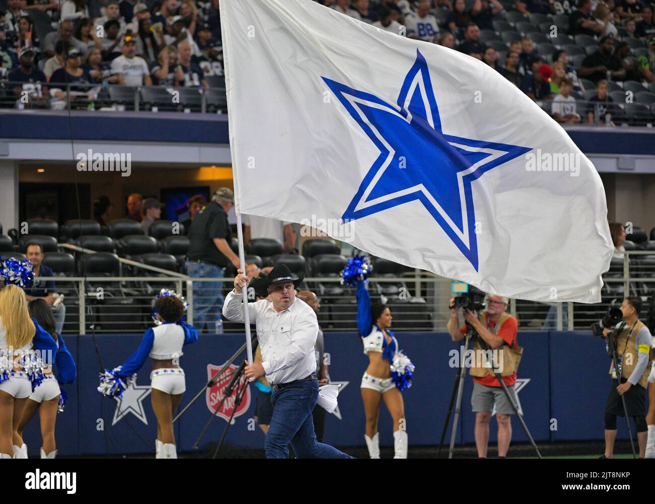 August 26 2022 Dallas Cowboys flag runner performs before the NFL