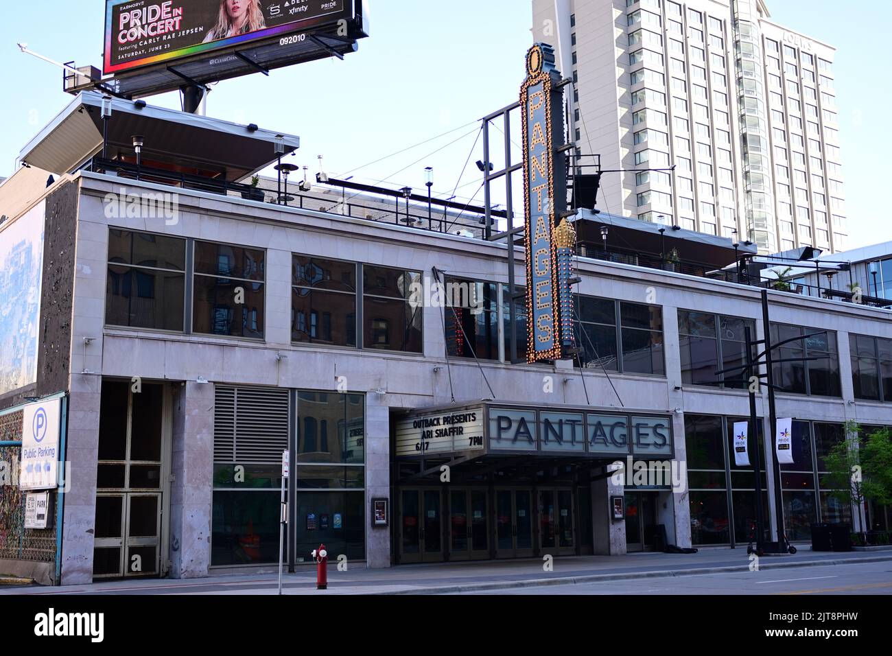 An image of the Pantages Theatre in downtown Minneapolis Stock Photo