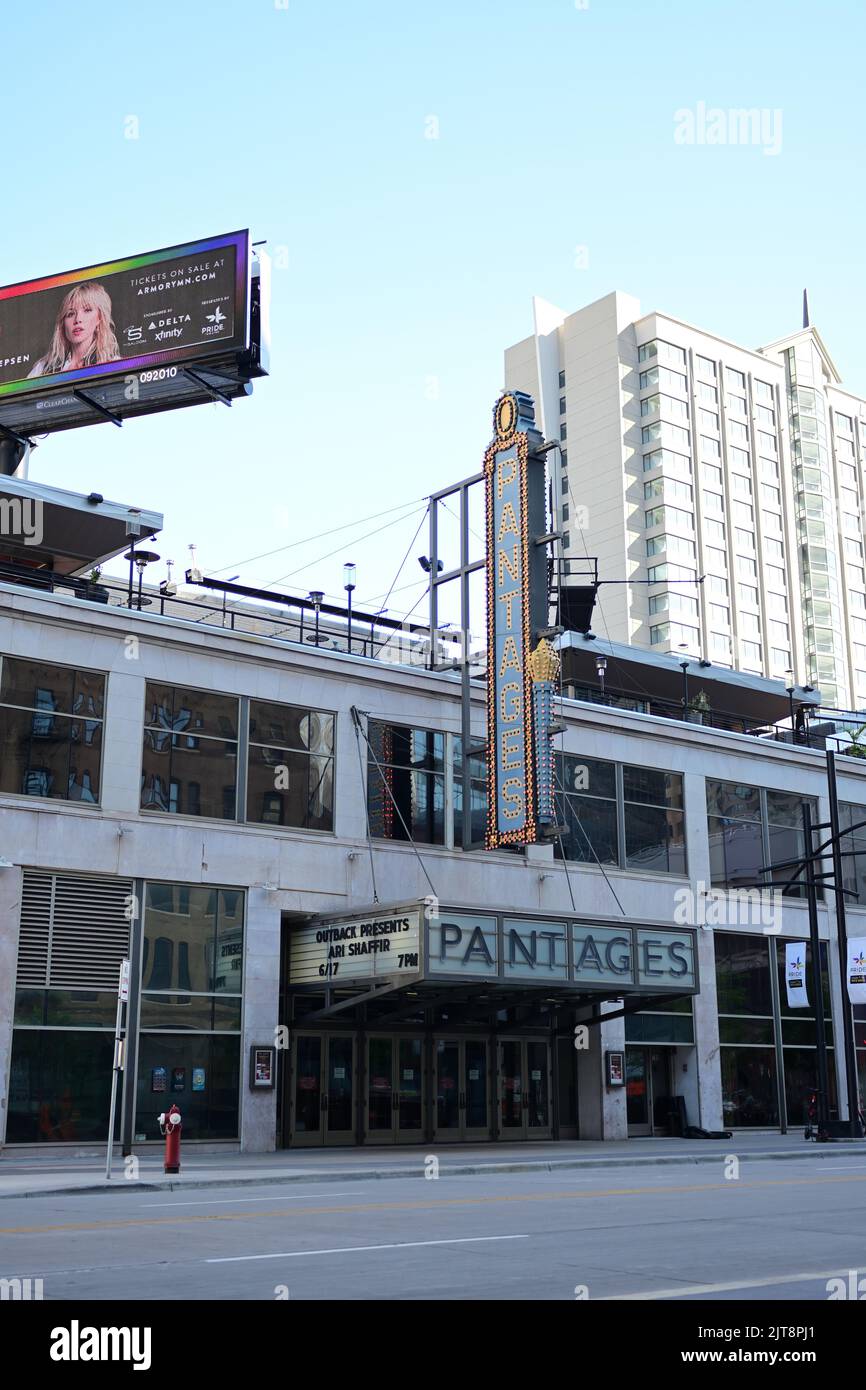 An image of the Pantages Theatre in downtown Minneapolis Stock Photo