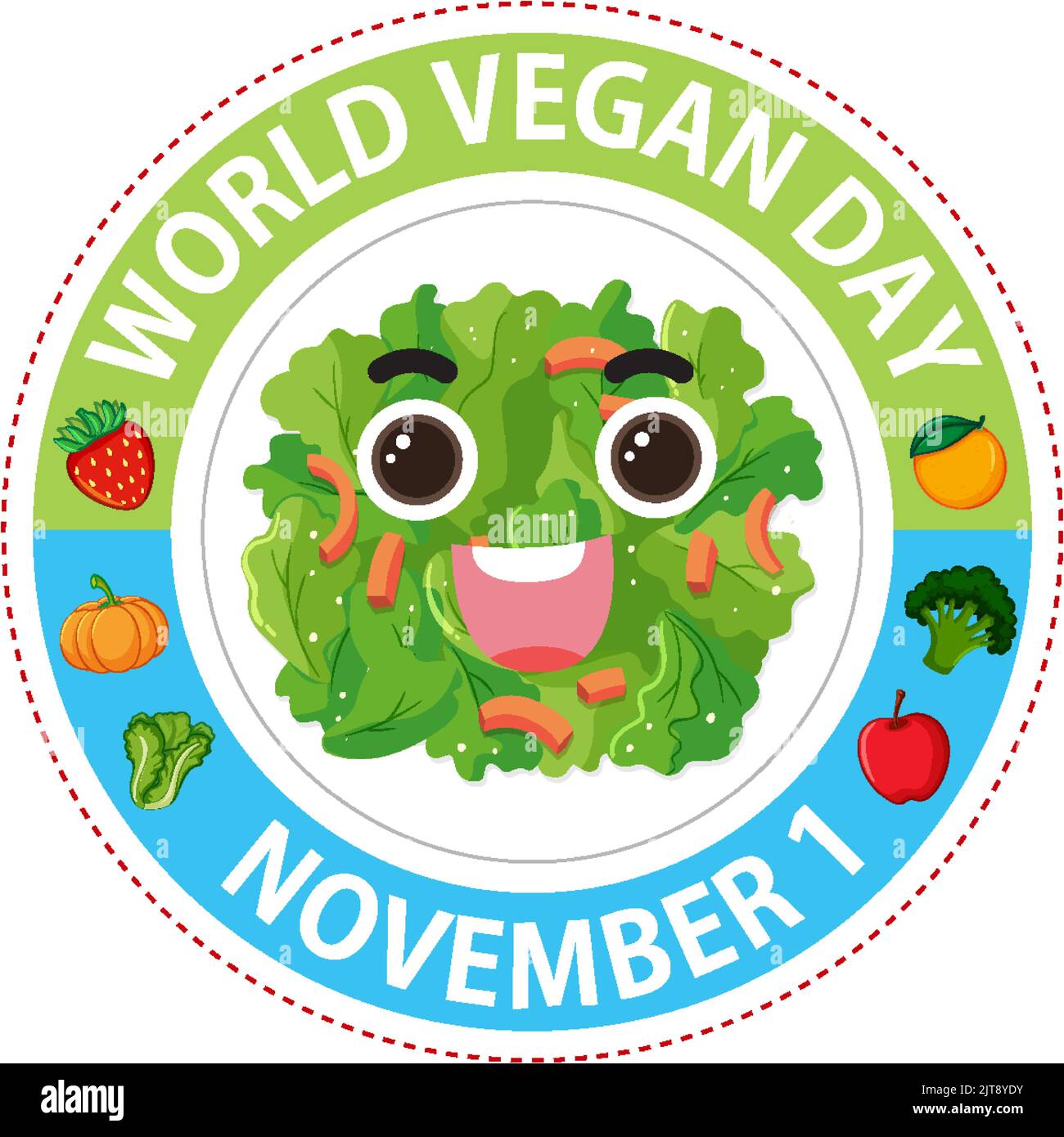 World Vegan Day Logo Concept illustration Stock Vector Image & Art - Alamy