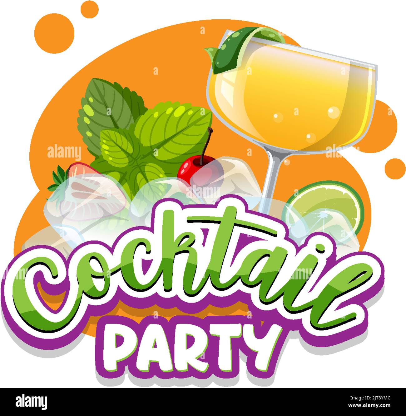 A cocktail party banner text illustration Stock Vector Image & Art Alamy