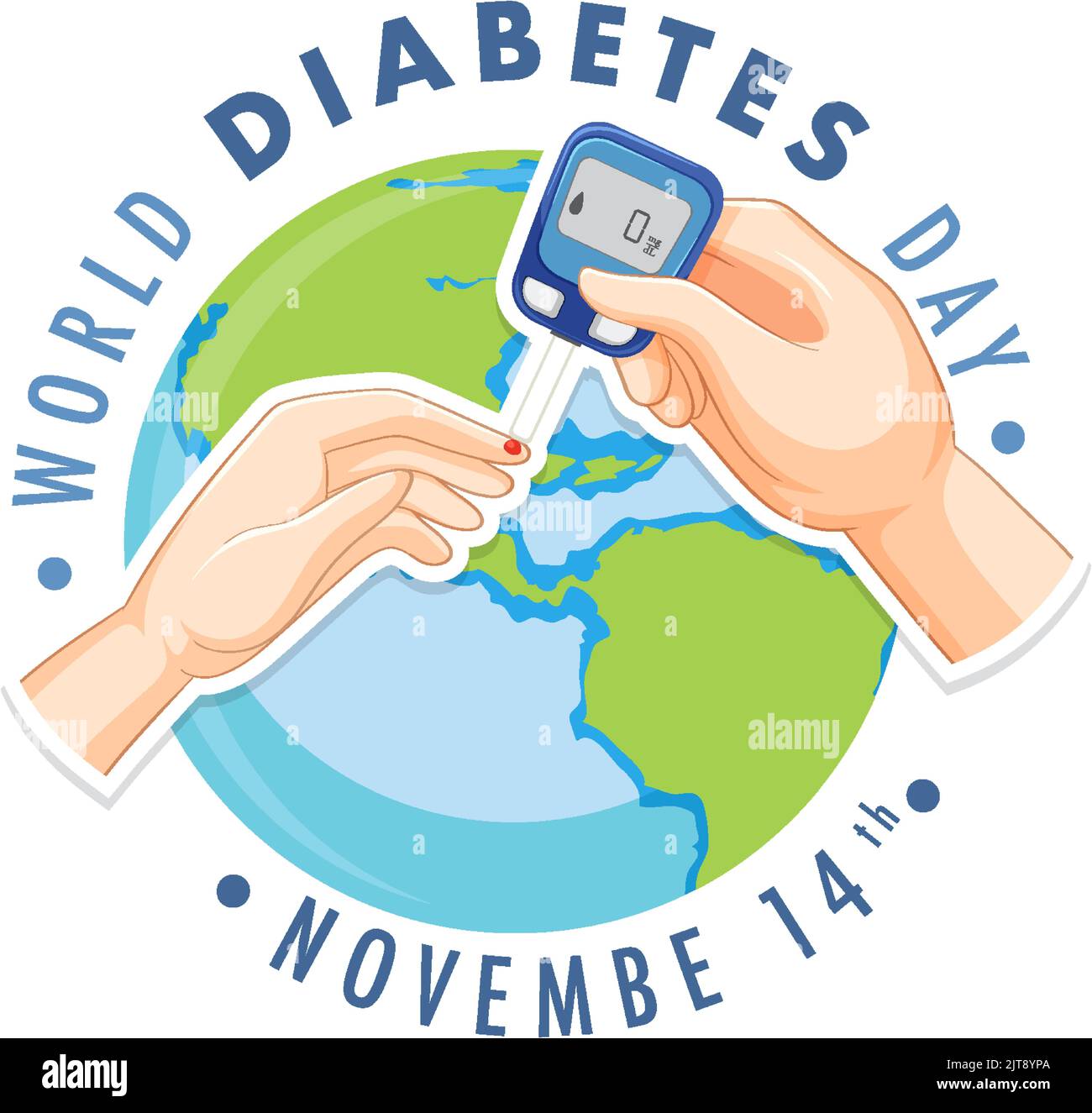 World Diabetes Day Logo Design illustration Stock Vector Image \u0026 Art - Alamy, image size:1300x1325