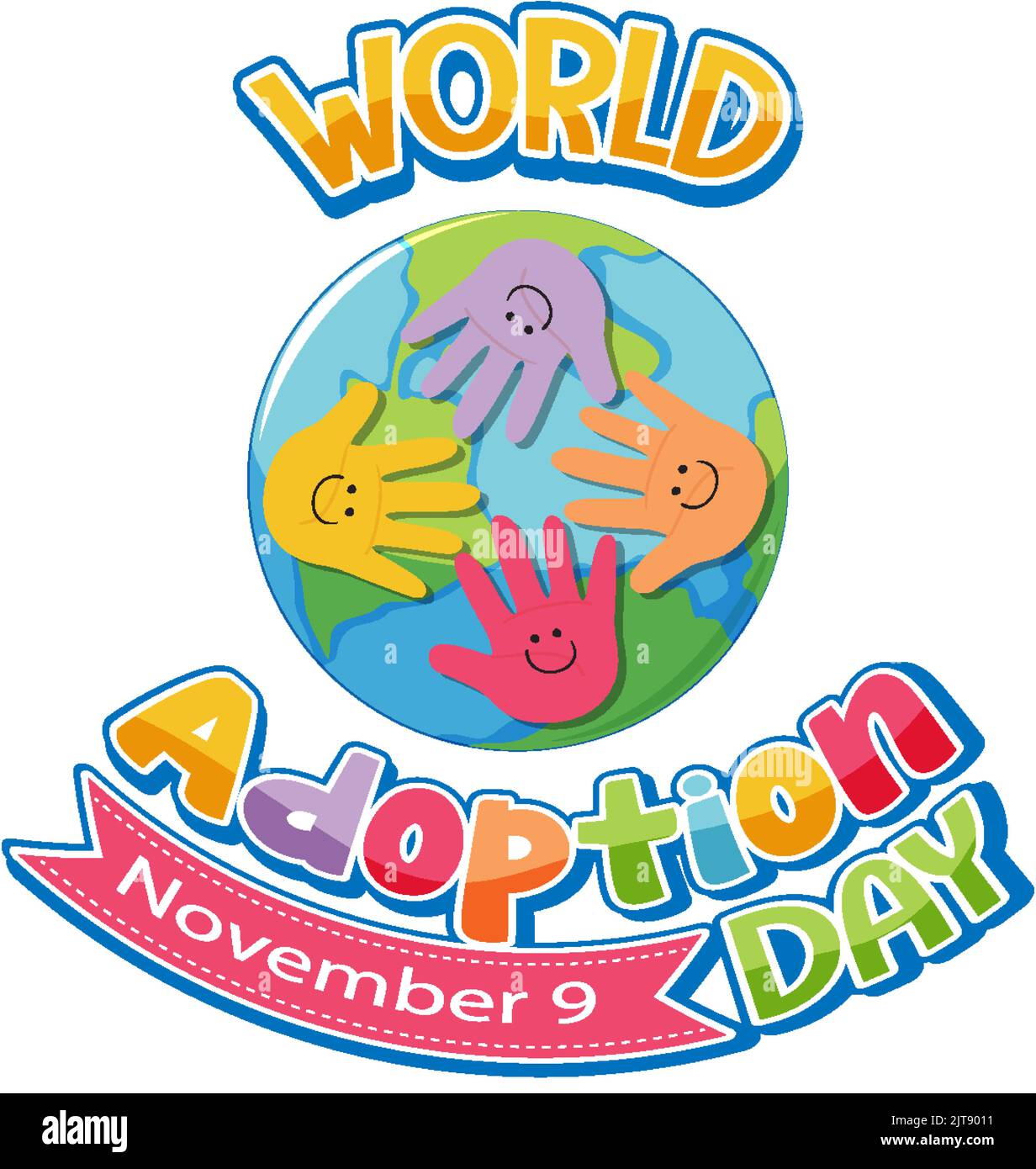 World Adoption Day Logo Design illustration Stock Vector Image & Art